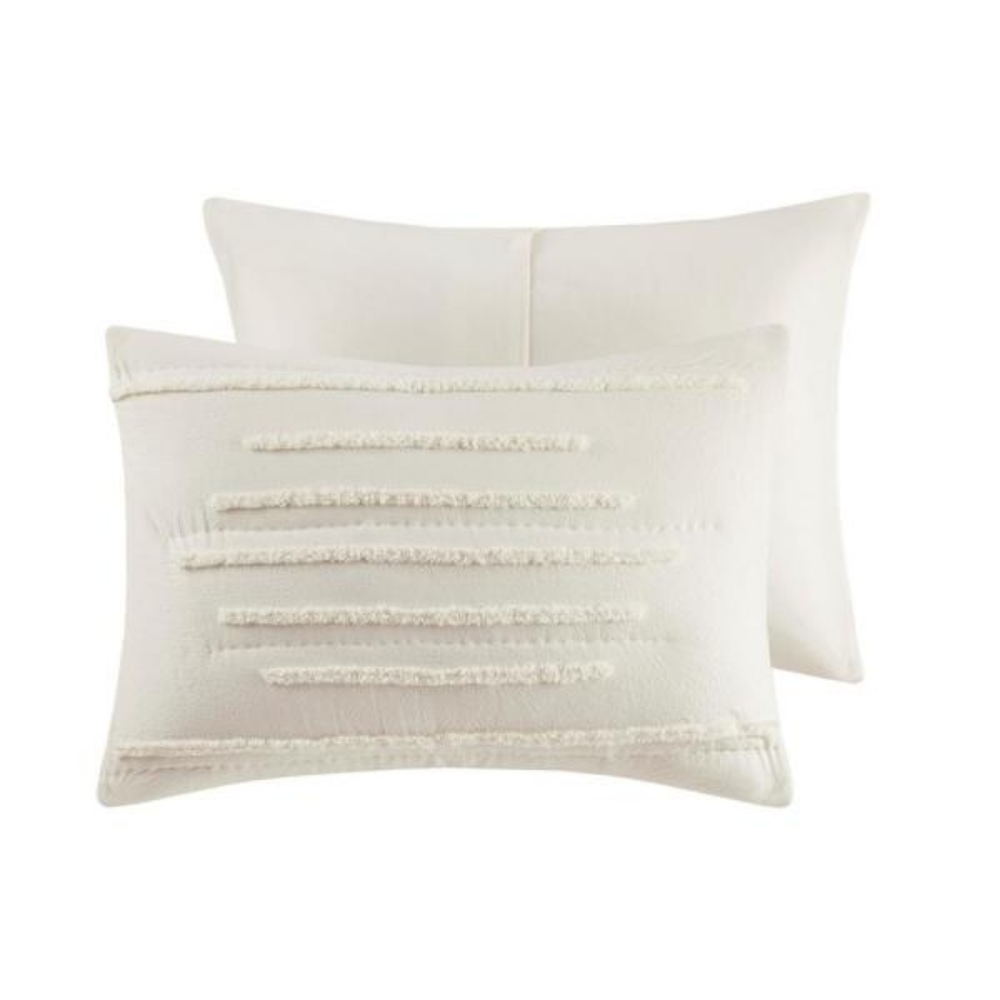3-Piece Chenille Cotton Quilt Set with Shams - Picture 4 of 6